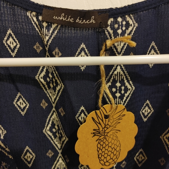 White Birch Navy & Ivory Romper - Picture 2 of 4